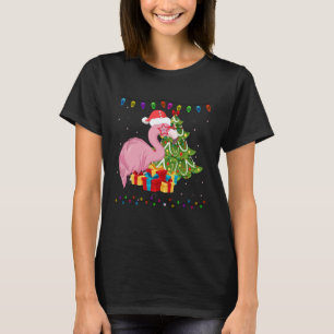 Niedlicher Weihnachtsbaum Lichter Weihnachtsmannmü T-Shirt