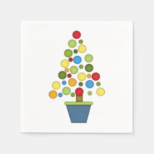 Niedlicher Weihnachtsbaum/mehrfarbig Serviette