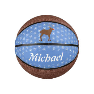 Niedlicher Weihnachtsbaum mit Roter Nase Mini Basketball