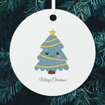 Niedlicher Weihnachtsbaum Ornament Aus Metall<br><div class="desc">Dekorieren Sie Ihren Weihnachtsbaum mit einem niedlichen und lustigen Weihnachtsbaum im Stil des Cartoon. Ändern Sie den Text für eine perfekte Personalisierung oder um ein Geschenk zu machen!</div>