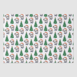 Niedlicher Weihnachtsbaum Panda Rote Weihnachtsman Seidenpapier
