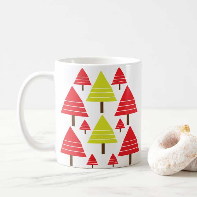 Niedlicher Weihnachtsbaum Red Green Kaffeetasse (Mit Donut)