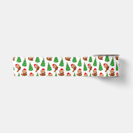 Niedlicher Weihnachtsbaum Red Panda Weihnachtsmann Satinband