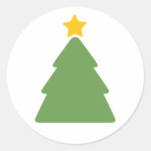 Niedlicher Weihnachtsbaum Runder Aufkleber