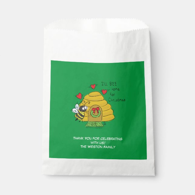 Niedlicher Weihnachtsbäume Funny Holiday Cartoon Geschenktütchen (Vorderseite)