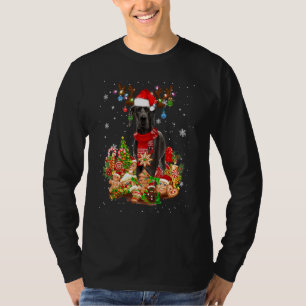 Niedlicher Weihnachtsbeleuchtung Weihnachtsmann T-Shirt