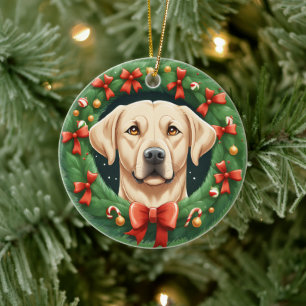 Niedlicher Weihnachtsbold Keramik Ornament