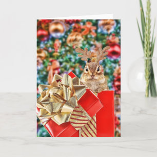 Niedlicher Weihnachtschimunk Feiertagskarte
