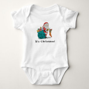 Niedlicher Weihnachtsclaus Baby Strampler
