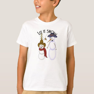 Niedlicher Weihnachtscowboy Snowman T-Shirt