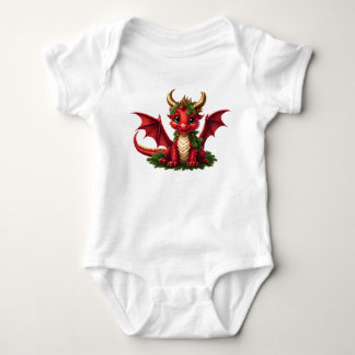 Niedlicher Weihnachtsdrache Baby Strampler