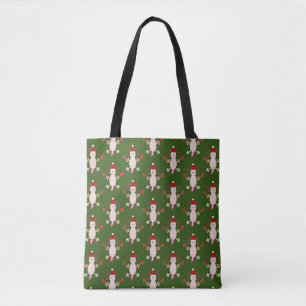 Niedlicher Weihnachtsdruck Axolotl beidseitig bedr Tasche