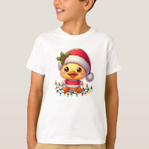 Niedlicher Weihnachtsduck-Cartoon Santa-68362 T-Shirt