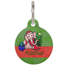 Niedlicher Weihnachtselefant mit Namen für
