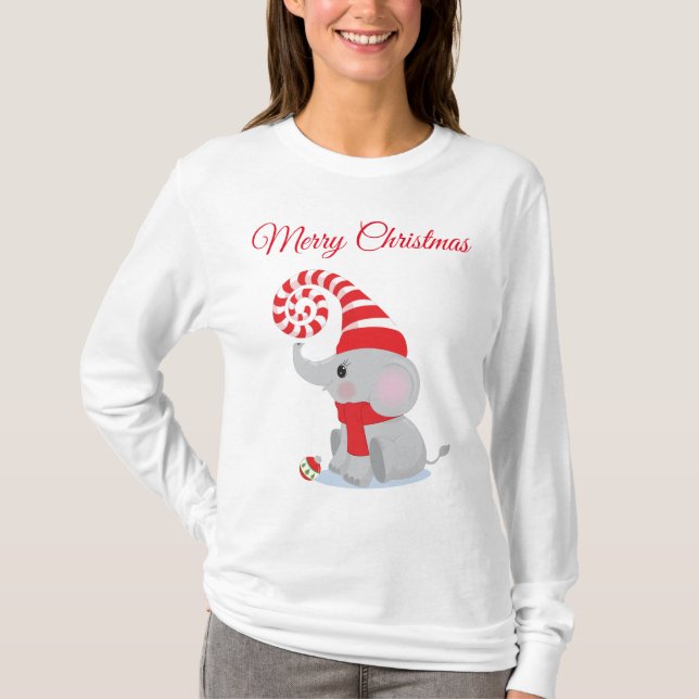 Niedlicher Weihnachtselementar T-Shirt (Vorderseite)
