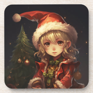 Niedlicher Weihnachtself Getränkeuntersetzer