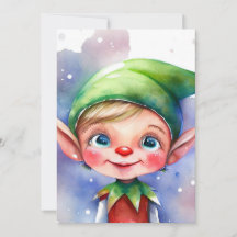 Niedlicher Weihnachtself mit langen Ohren
