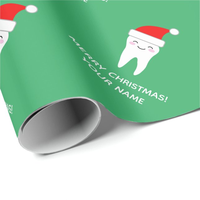 Niedlicher Weihnachtsfeiertag Cartoon individuelle Geschenkpapier (Rolleneckpunkt)