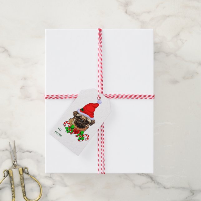 Niedlicher Weihnachtsfeiertag Geschenkanhänger (Mit Garn)