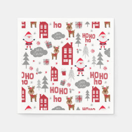 Niedlicher Weihnachtsfeiertag im Weihnachtsmann Serviette