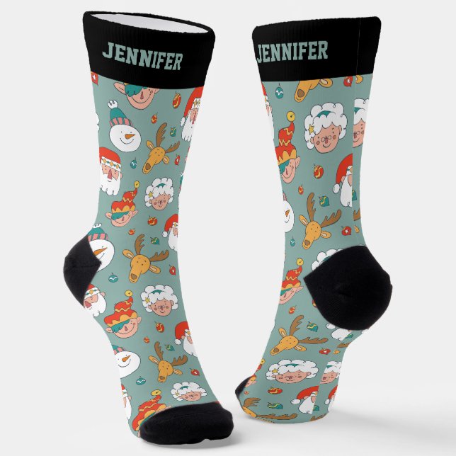 Niedlicher Weihnachtsfeiertag Socken (Gewinkelt)