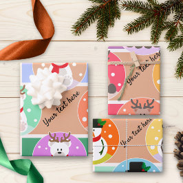 Niedlicher Weihnachtsfest Geschenkpapier Set