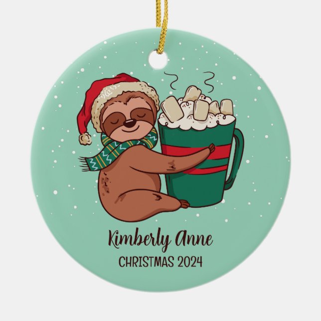 Niedlicher Weihnachtsfest Keramik Ornament (Vorne)