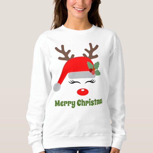 Niedlicher Weihnachtsfest Sweatshirt (Vorderseite)