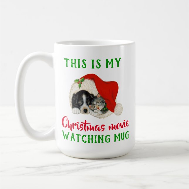 Niedlicher Weihnachtsfilm Vintag Kaffeetasse (Links)