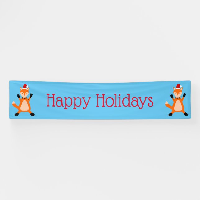 Niedlicher Weihnachtsfox Custom Banner (Horizontal)