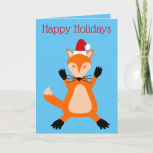Niedlicher Weihnachtsfox Custom Karte