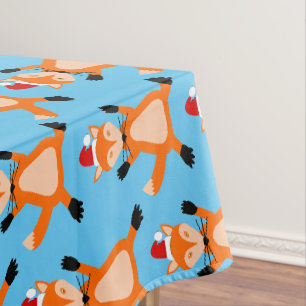 Niedlicher Weihnachtsfox Gemustert Tischdecke