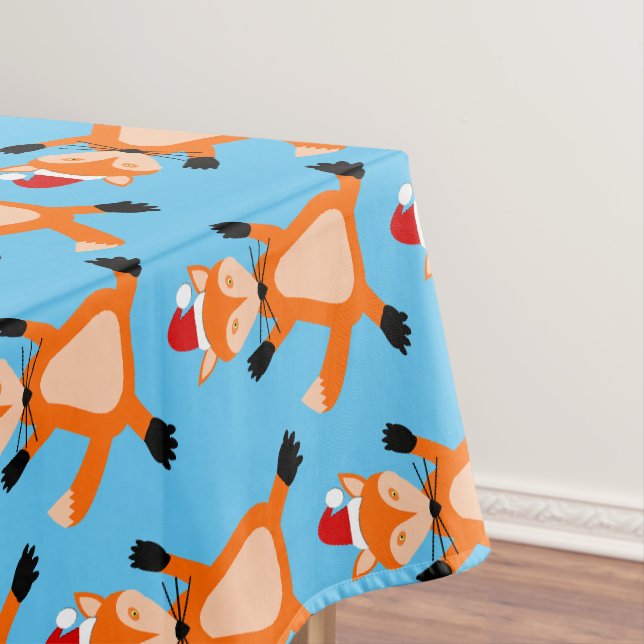 Niedlicher Weihnachtsfox Gemustert Tischdecke (Beispiel)