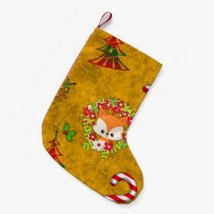 Niedlicher Weihnachtsfox Kleiner Weihnachtsstrumpf