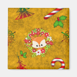 Niedlicher Weihnachtsfox Magnet