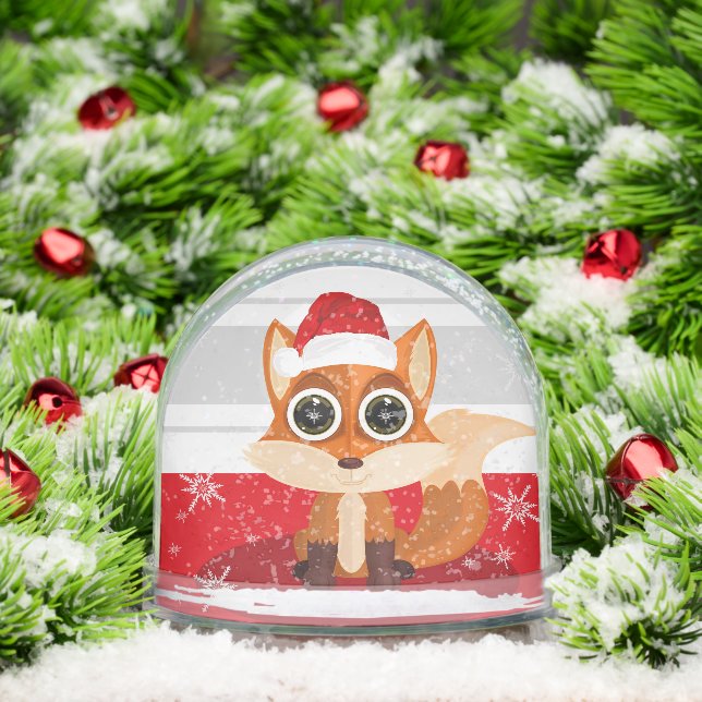 Niedlicher Weihnachtsfox Schneekugeln (Weihnachten)