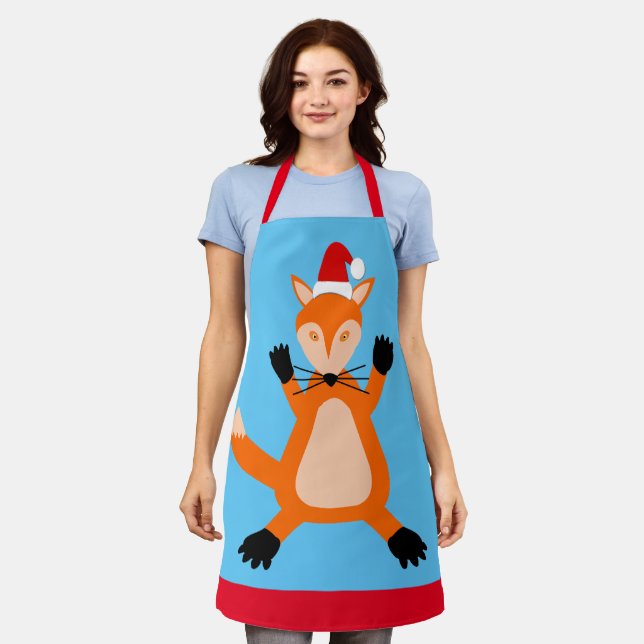 Niedlicher Weihnachtsfox Schürze (Getragen)