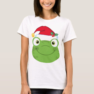 Niedlicher Weihnachtsfrosch T-Shirt