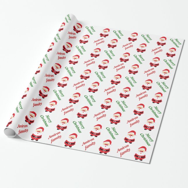 Niedlicher Weihnachtsgebrauch des Weihnachtsmannes Geschenkpapier (Ungerollt)