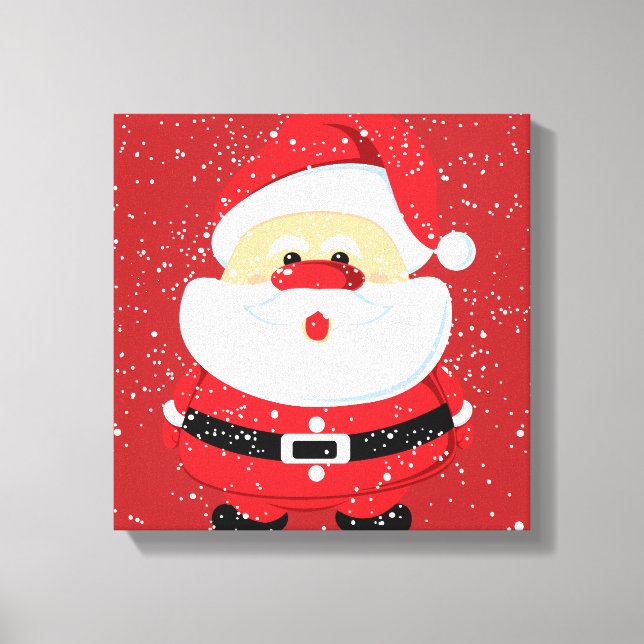 Niedlicher Weihnachtsgebrauch des Weihnachtsmannes Leinwanddruck (Vorderseite)
