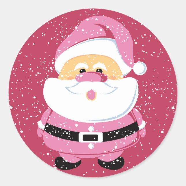 Niedlicher Weihnachtsgebrauch des Weihnachtsmannes Runder Aufkleber (Vorderseite)
