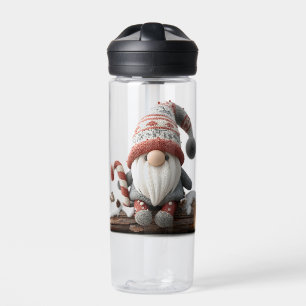 Niedlicher Weihnachtsgenom mit einer Candy Cane au Trinkflasche