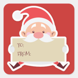 Niedlicher Weihnachtsgeschenk-Sticker Quadratischer Aufkleber