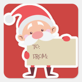 Niedlicher Weihnachtsgeschenksticker Quadratischer Aufkleber