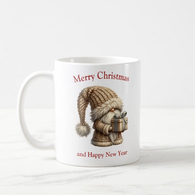 Niedlicher Weihnachtsgeschmack aus Elfenbein Kaffeetasse (Links)