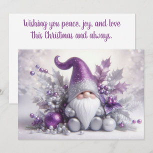 Niedlicher Weihnachtsgnome Feiertagskarte