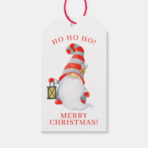Niedlicher Weihnachtsgnome Personalisiert Geschenkanhänger