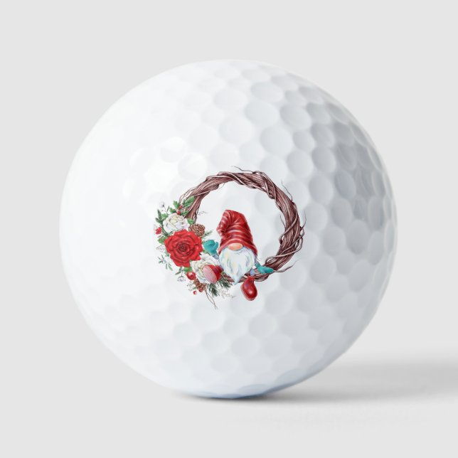 Niedlicher Weihnachtsgottesdienst Golfball (Vorderseite)