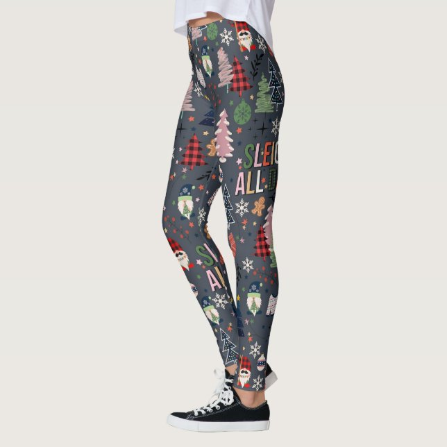 Niedlicher Weihnachtsgottesdienst Leggings (Links)