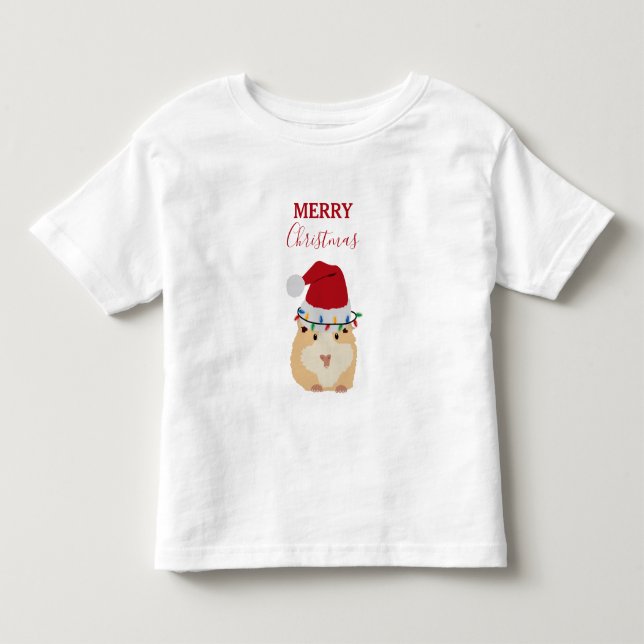 Niedlicher WeihnachtsHamster Funny Animal Weihnach Kleinkind T-shirt (Vorderseite)